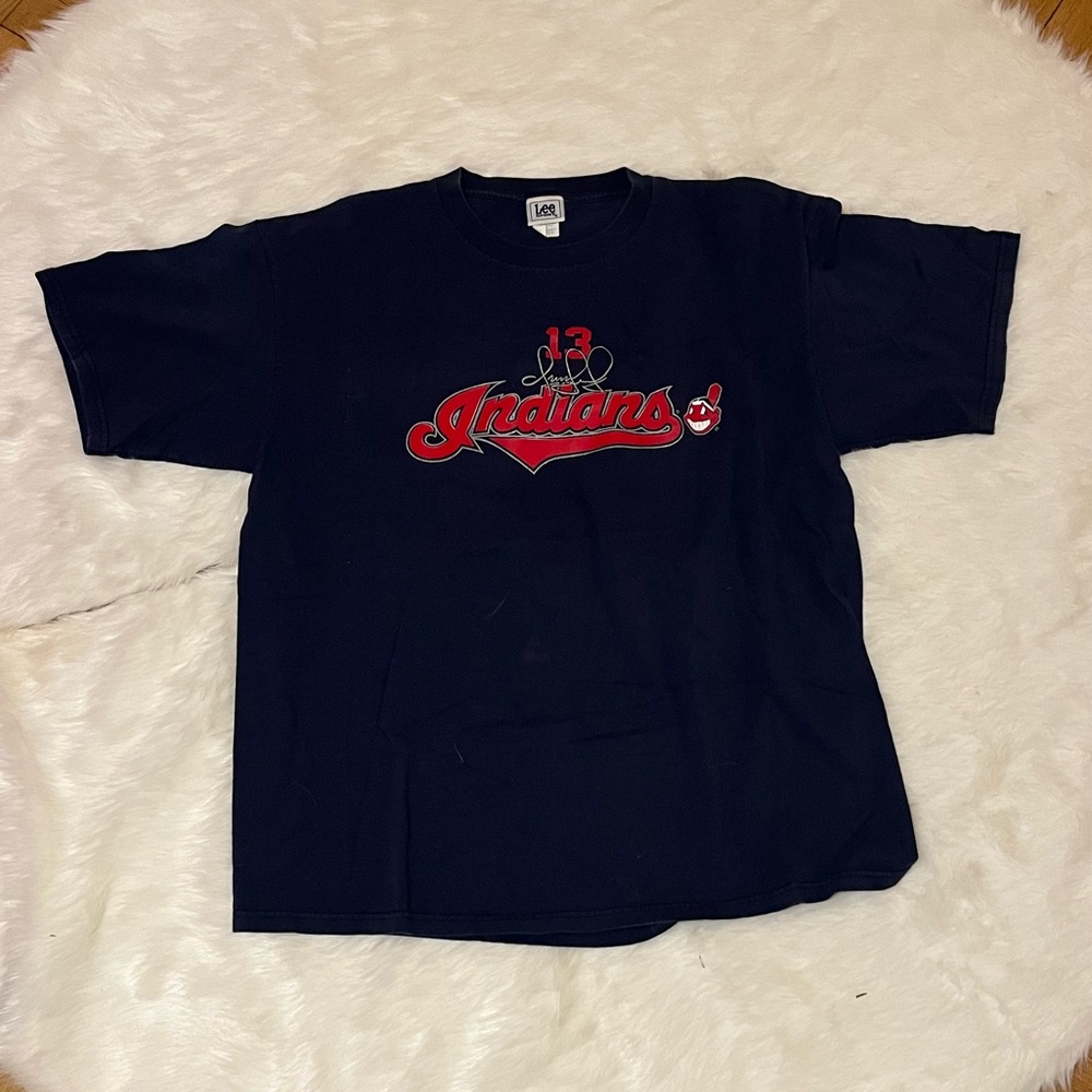 Vintage Lee Cleveland Indians Omar Vizquel Jersey T Shirt
